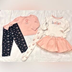 Gymboree Vintage PRIMA BALLERINA 12-18 mo Ballet Tops Leggings Skirt Tights Lot